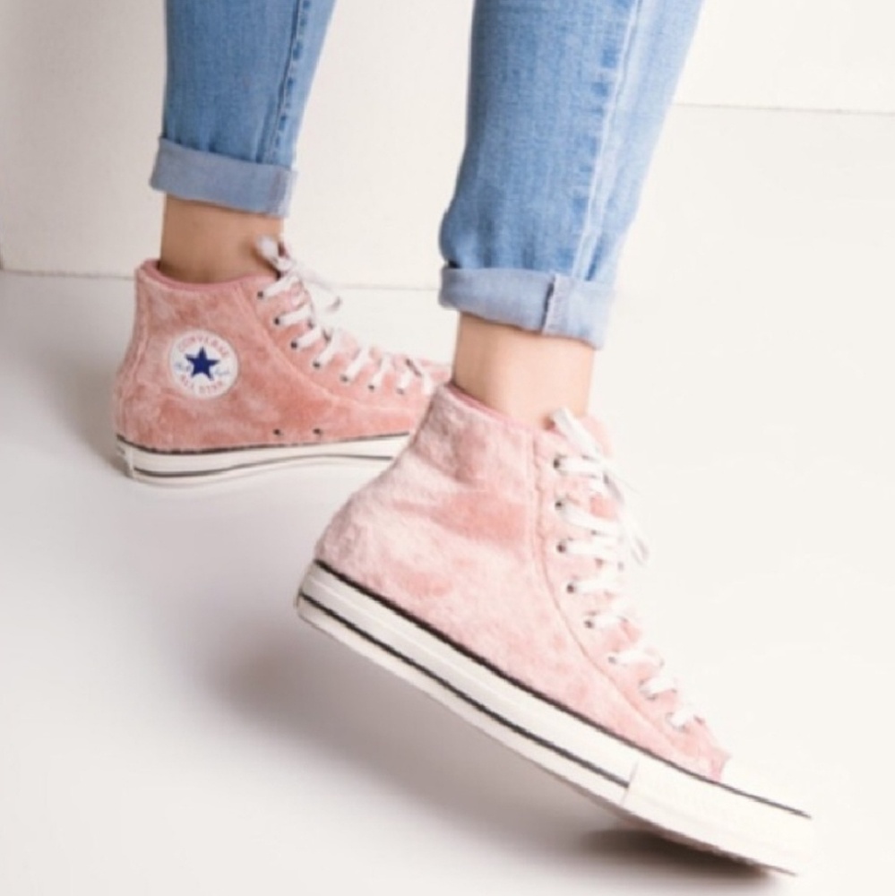 New Converse chuck rose pink faux fur